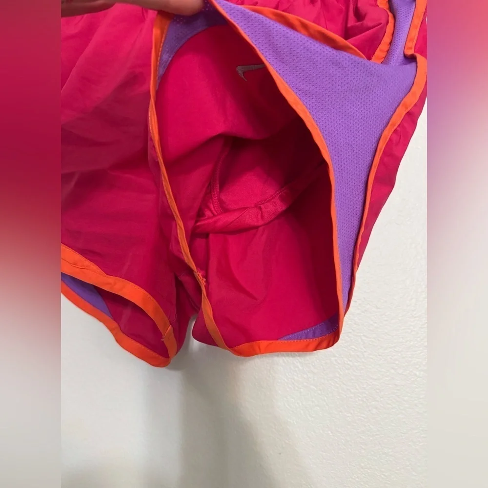Nike Dri-Fit Lined Running Shorts 3” Pink Purple Orange